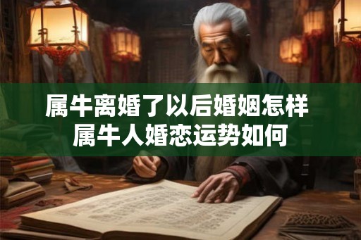 属牛离婚了以后婚姻怎样 属牛人婚恋运势如何