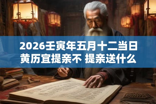 2026壬寅年五月十二当日黄历宜提亲不 提亲送什么酒