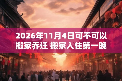 2026年11月4日可不可以搬家乔迁 搬家入住第一晚禁忌