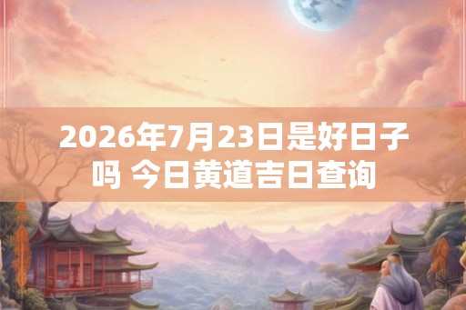 2026年7月23日是好日子吗 今日黄道吉日查询 2026年7月23日是好日子吗 今日黄道吉日查询