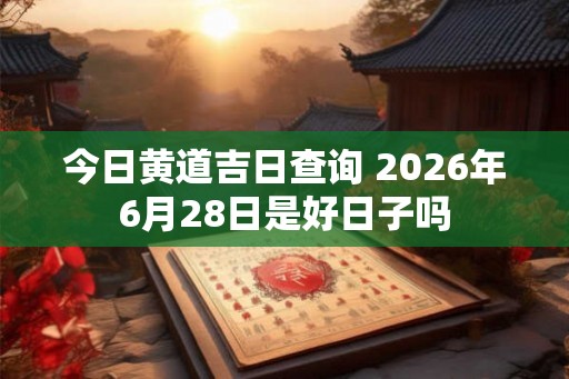 今日黄道吉日查询 2026年6月28日是好日子吗