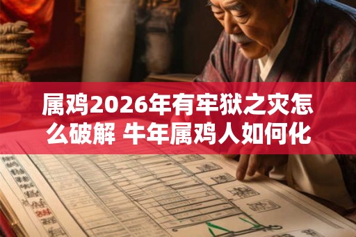 属鸡2026年有牢狱之灾怎么破解 牛年属鸡人如何化解灾难