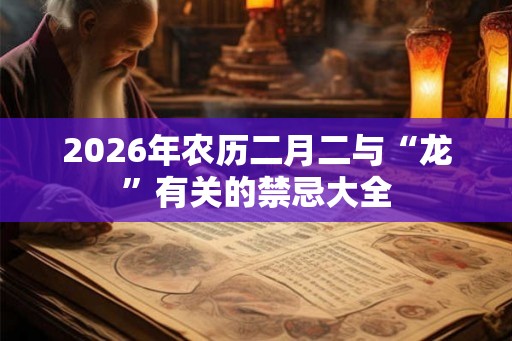 2026年农历二月二与“龙”有关的禁忌大全