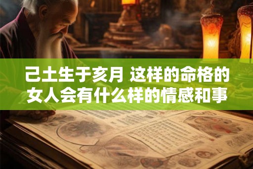 己土生于亥月 这样的命格的女人会有什么样的情感和事业