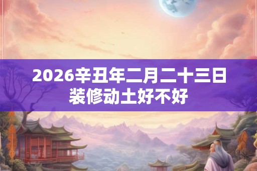 2026辛丑年二月二十三日装修动土好不好