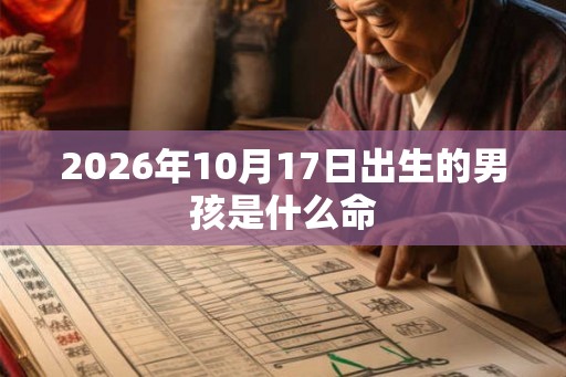 2026年10月17日出生的男孩是什么命