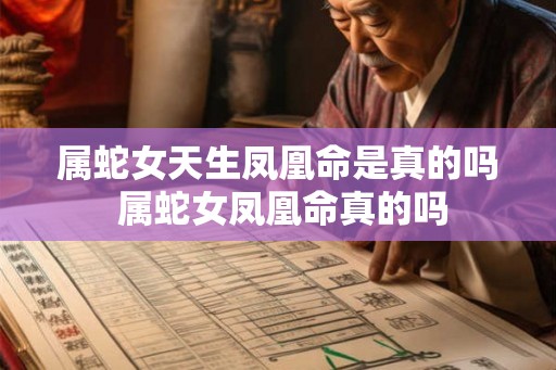 属蛇女天生凤凰命是真的吗 属蛇女凤凰命真的吗 属蛇女天生凤凰命是真的吗 属蛇女凤凰命真的吗