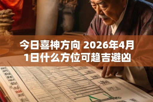 今日喜神方向 2026年4月1日什么方位可趋吉避凶