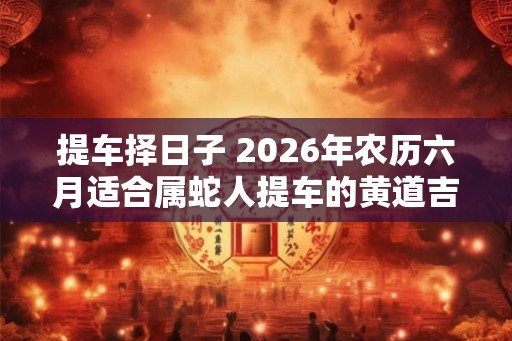 提车择日子 2026年农历六月适合属蛇人提车的黄道吉日一览表