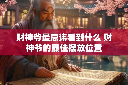 财神爷最忌讳看到什么 财神爷的最佳摆放位置