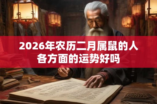 2026年农历二月属鼠的人各方面的运势好吗