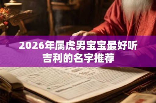 2026年属虎男宝宝最好听吉利的名字推荐