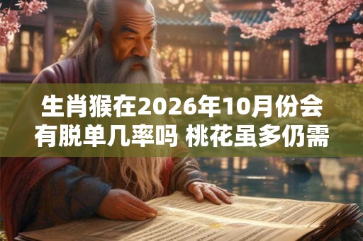 生肖猴在2026年10月份会有脱单几率吗 桃花虽多仍需注意