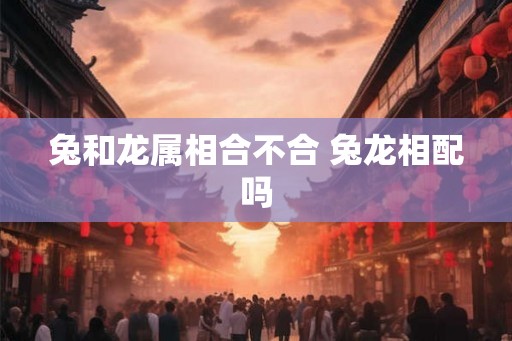 兔和龙属相合不合 兔龙相配吗