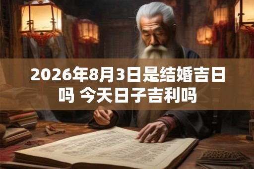 2026年8月3日是结婚吉日吗 今天日子吉利吗