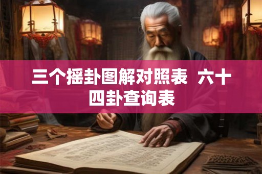 三个摇卦图解对照表  六十四卦查询表