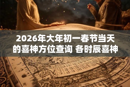 2026年大年初一春节当天的喜神方位查询 各时辰喜神方位一览 2026年大年初一春节当天的喜神方位查询 各时辰喜神方位一览