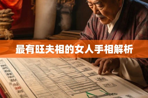 最有旺夫相的女人手相解析