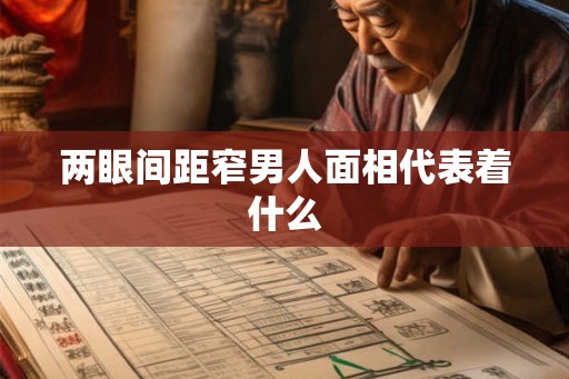 两眼间距窄男人面相代表着什么 两眼间距窄男人面相代表着什么