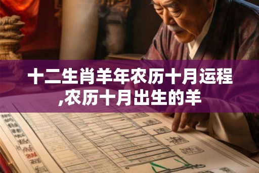 十二生肖羊年农历十月运程,农历十月出生的羊
