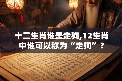 十二生肖谁是走狗,12生肖中谁可以称为“走狗”？