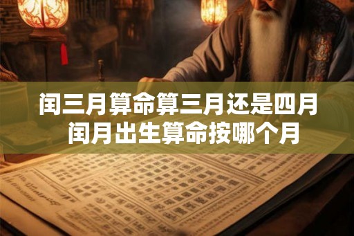 闰三月算命算三月还是四月 闰月出生算命按哪个月 闰三月算命算三月还是四月 闰月出生算命按哪个月