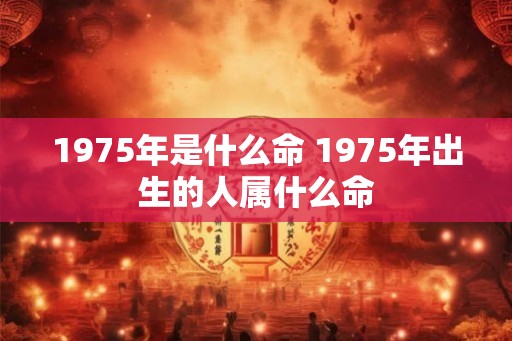 1975年是什么命 1975年出生的人属什么命