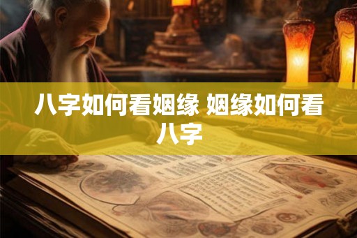 八字如何看姻缘 姻缘如何看八字
