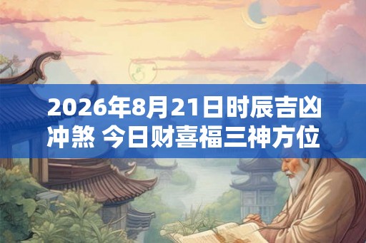 2026年8月21日时辰吉凶冲煞 今日财喜福三神方位查询