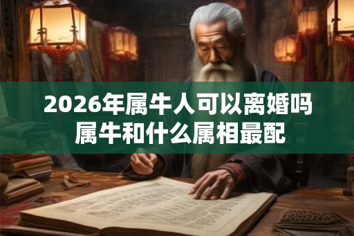 2026年属牛人可以离婚吗 属牛和什么属相最配