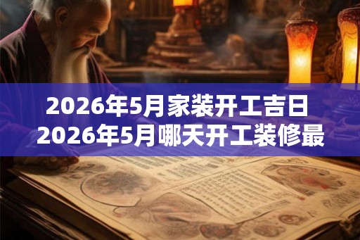 2026年5月家装开工吉日 2026年5月哪天开工装修最吉利