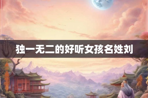 独一无二的好听女孩名姓刘