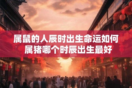 属鼠的人辰时出生命运如何  属猪哪个时辰出生最好