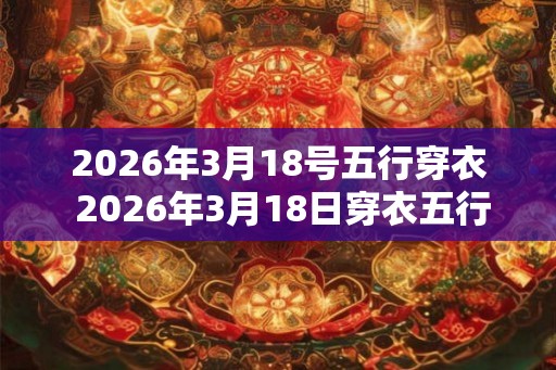 2026年3月18号五行穿衣 2026年3月18日穿衣五行