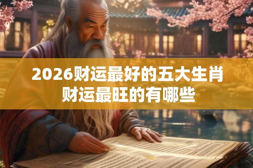 2026财运最好的五大生肖 财运最旺的有哪些