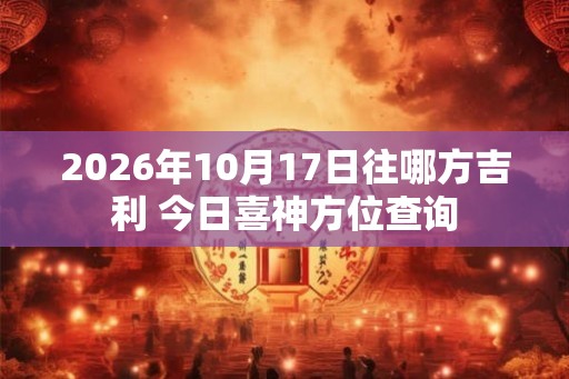 2026年10月17日往哪方吉利 今日喜神方位查询