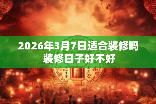 2026年3月7日适合装修吗 装修日子好不好