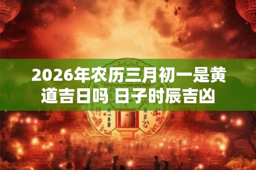 2026年农历三月初一是黄道吉日吗 日子时辰吉凶