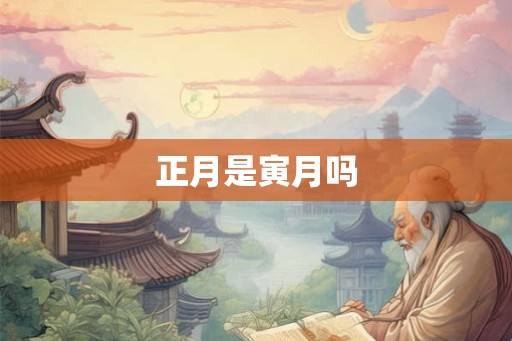 正月是寅月吗