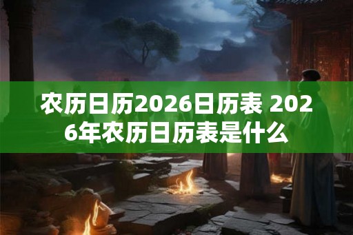 农历日历2026日历表 2026年农历日历表是什么 农历日历2026日历表 2026年农历日历表是什么