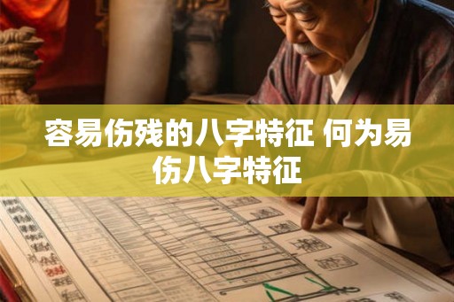 容易伤残的八字特征 何为易伤八字特征