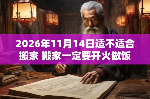2026年11月14日适不适合搬家 搬家一定要开火做饭吗