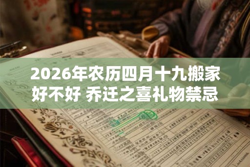 2026年农历四月十九搬家好不好 乔迁之喜礼物禁忌