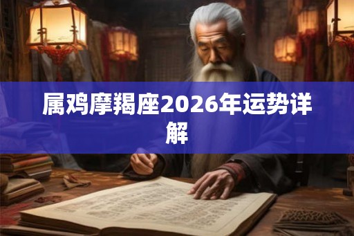 属鸡摩羯座2026年运势详解