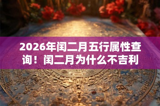 2026年闰二月五行属性查询!闰二月为什么不吉利 2026年闰二月五行属性查询!闰二月为什么不吉利