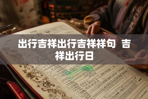 出行吉祥出行吉祥祥句  吉祥出行日