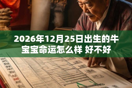 2026年12月25日出生的牛宝宝命运怎么样 好不好
