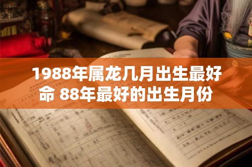 1988年属龙几月出生最好命 88年最好的出生月份