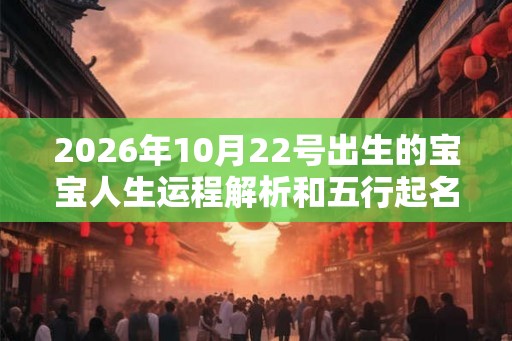 2026年10月22号出生的宝宝人生运程解析和五行起名参考