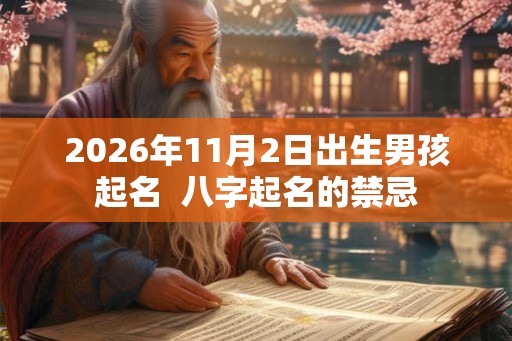 2026年11月2日出生男孩起名  八字起名的禁忌
